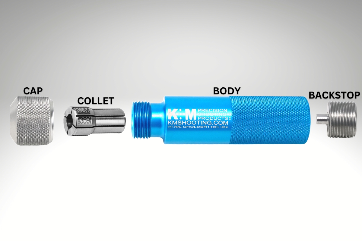 K+M Precision case holder with collets