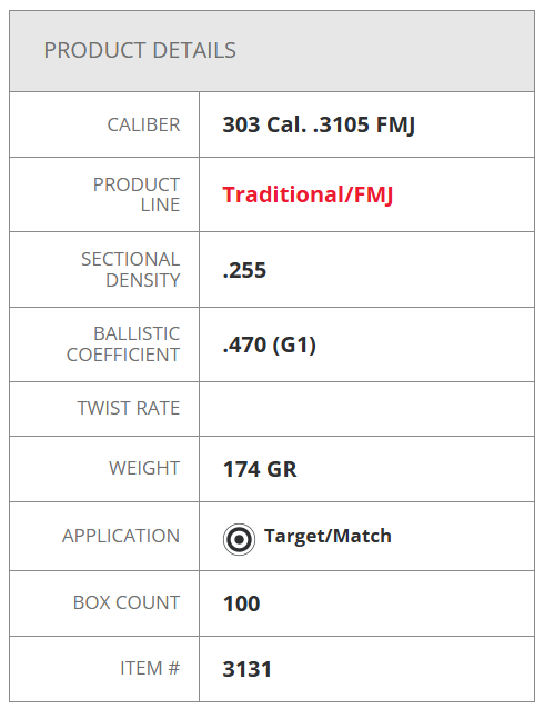 HORNADY-3131-SPECS