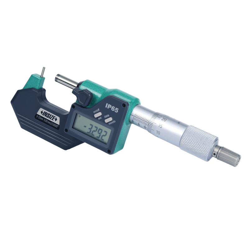 INSIZE Digital Tube Micrometer 0-25x0.001mm Type D Anvil