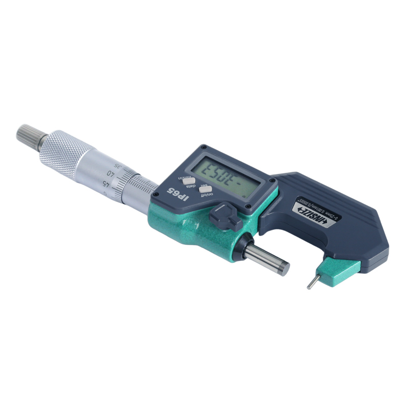 INSIZE Digital Tube Micrometer 0-25x0.001mm Type D Anvil