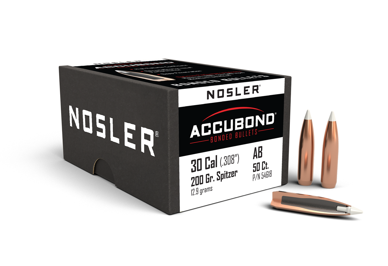 Nosler 30 Cal .308 200gr Accubond Bullets (50)